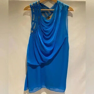 Vera Wang Turquoise Silk dress, size 6